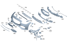 Front Bumper Bracket Left 2068857301 & Right 2068857401 Compatible With Mercedes-Benz C-CLASS W206 (2022-2025) Tag No.804