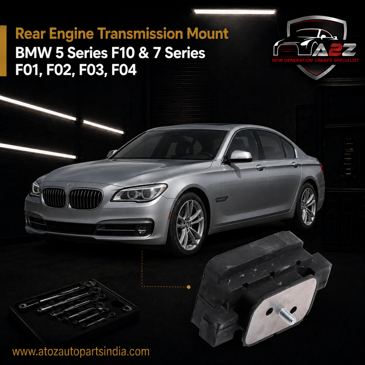 Rear Engine Transmission Mount 22316770289 22316761094 Compatible With BMW 5 Series F10 & 7 Series F01, F02, F03, F04