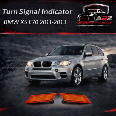 Front Bumper Reflector Left 63147274433 & Right 63147274434 Compatible with BMW X5 E70 2011-2013 Tag-FBL-06