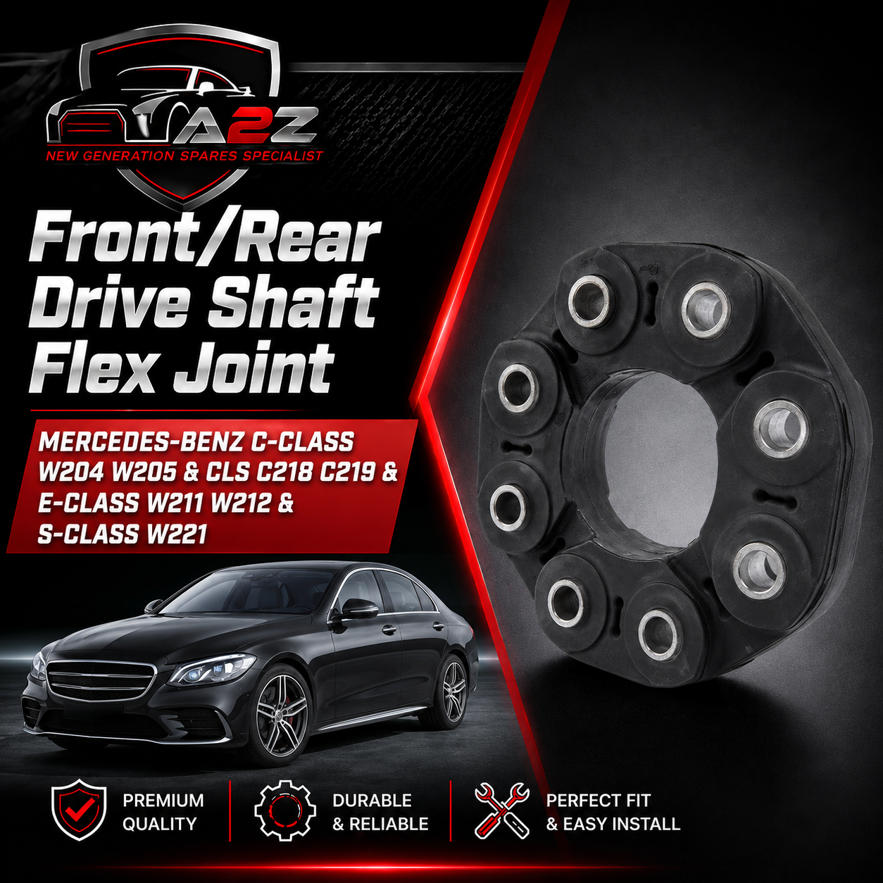 Front/Rear  Drive Shaft Flex Joint A0004110600 Compatible With MERCEDES-BENZ C-CLASS W204 W205 & CLS C218 C219 & E-CLASS W211 W212 & S-CLASS W221