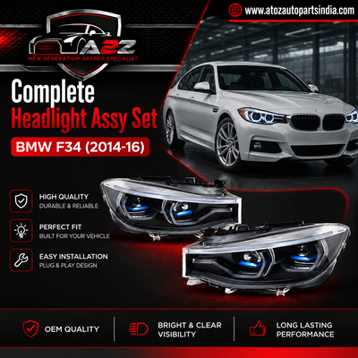 Complete Headlight Assy Set (Upgrade To LED Type) Plug And Play No Need To Change Bumper Compatible With BMW F34 (2014-16) Tag No.3