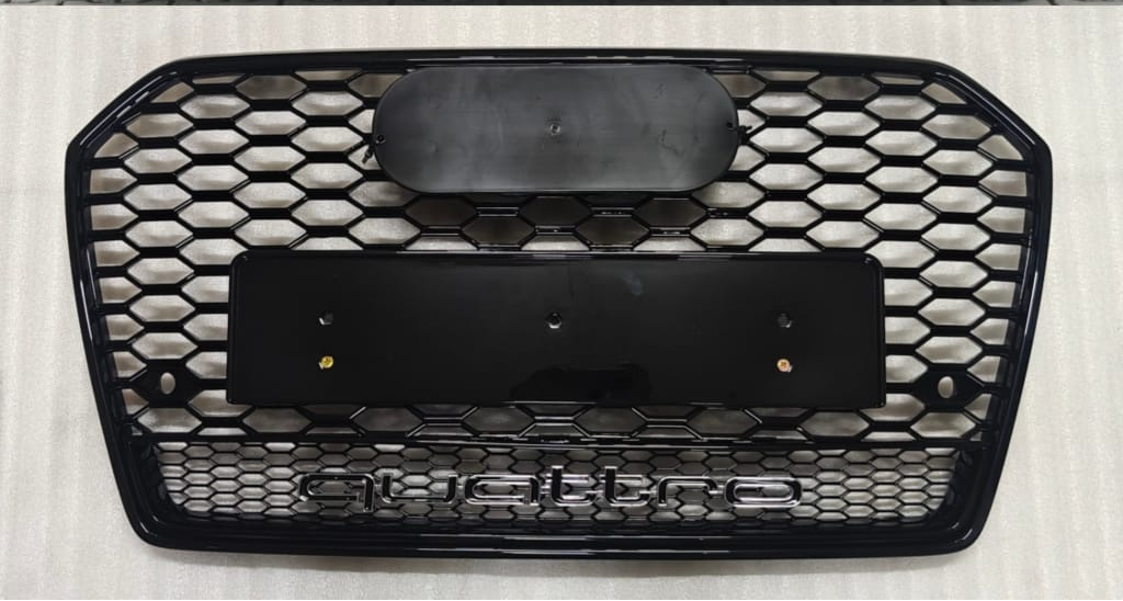 S6 Matt Grey Upgrade Show Grill Compatible With Audi = A6 (2005-11) Tag No.45