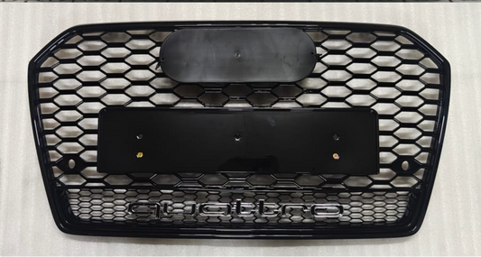 S6 Matt Grey Upgrade Show Grill Compatible With Audi = A6 (2005-11) Tag No.45