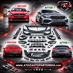 A To Z Compatible With Mercedes Benz Cla Class W117 C117 X117 (2013-2019) Front Rear Bumper Side Skirt Diffuser Exhaust Tip Upgrade Convert To Amg Amga45 Bumper Body Kit W117-010 CC-9559 (Shipping Cost Not Included In Price)