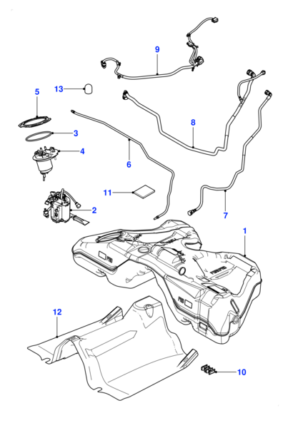 C2D25079 Electric Fuel Pump Module Assembly Fit For 2010-2012 Jaguar XF I X250 & XJ X351 Tag-F-55
