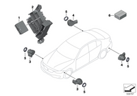 Parking Distance Control Sensors 66209261591 66209261605 66209261609 66209261610 Compatible With BMW 3 Series F30 Tag-PS-24