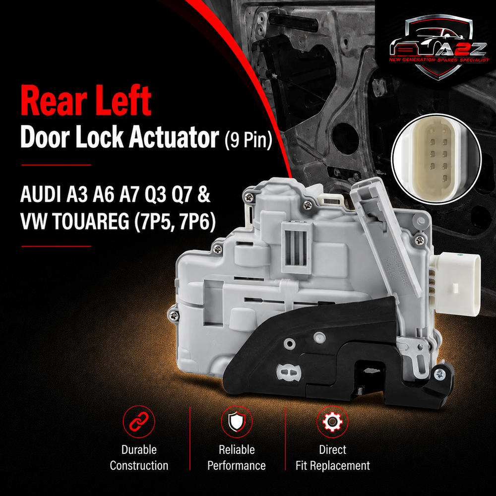 Rear Left Door Lock Actuator (9 Pin) 4G0839015 Compatible With AUDI A3 A6 A7 Q3 Q7 & VW TOUAREG (7P5, 7P6)