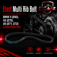 Elast Multi Rib Belt 4PK867 ELAST 64557809801 Compatible With BMW 5 (E60), X5 (E70), X6 (E71, E72) (CONTINENTAL)