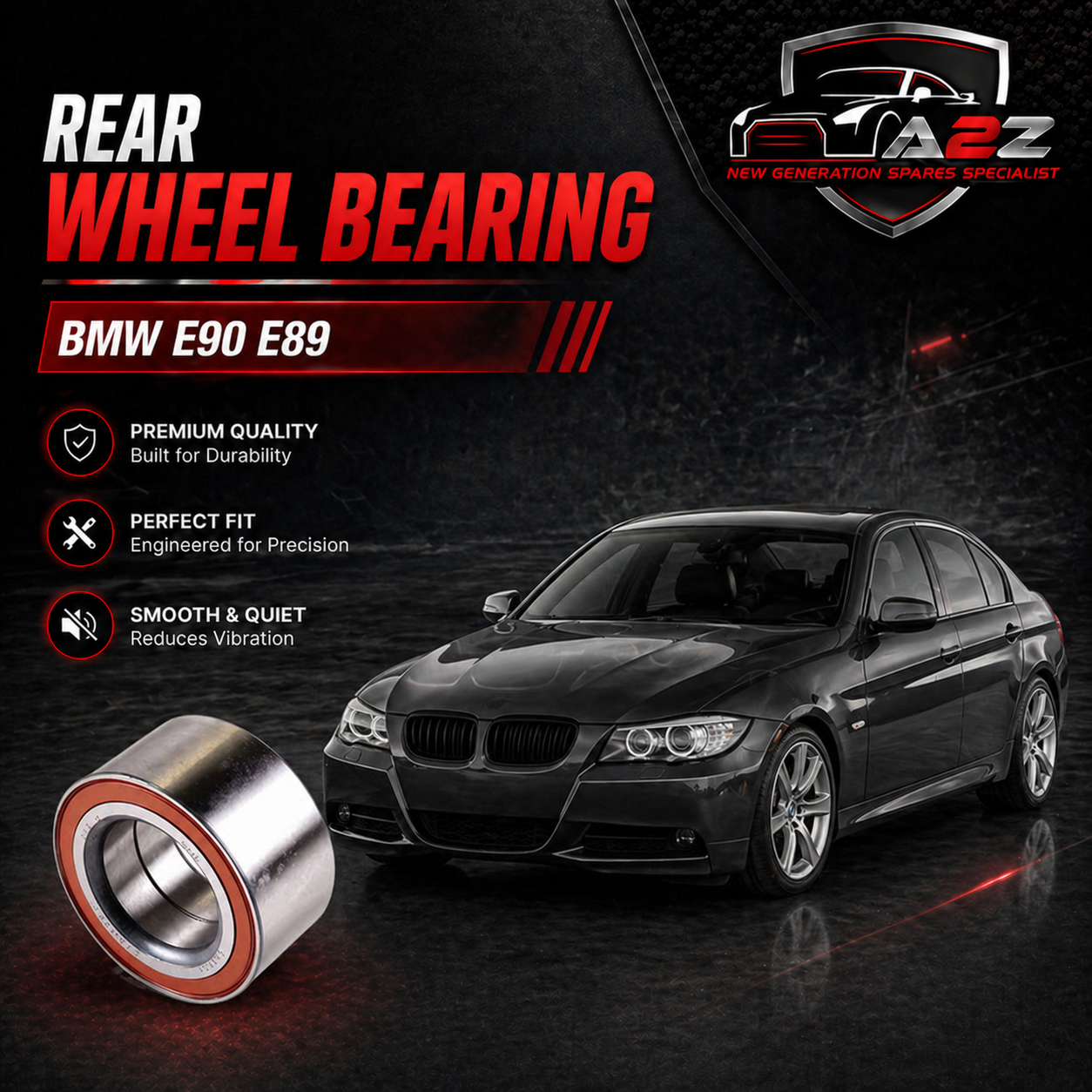 Rear Wheel Bearing 33416762317 33412406277 33412450406 Compatible With BMW 3 Series E90 & Z4 Roadster E89