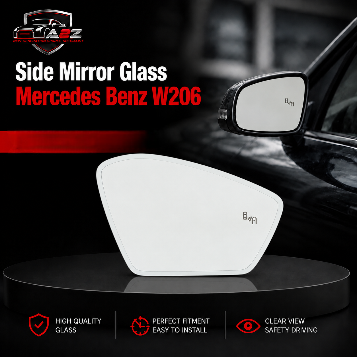 Side Mirror Glass Set Left 3V0857521M & Right 3V0857522M Compatible With SKODA Superb New Model