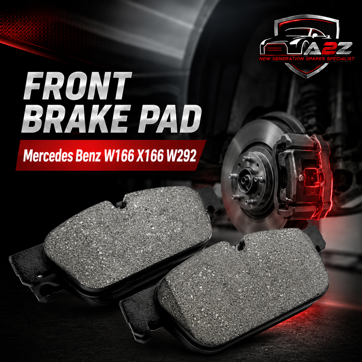 Front Brake Pad Set 0074207920 Compatible With Mercedes Benz W166 X166 W292