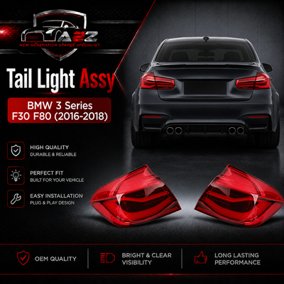 Tail Light Rear Lamp Compatible With BMW 3 Series F30 F80 (2016-2018) Tail Light Rear Lamp Left 63217369117 & Right 63217369118 Tag-TLB-55