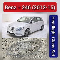 Front Headlight Glass Compatible with Mercedes-Benz B-CLASS W246 (2012 - 2015).