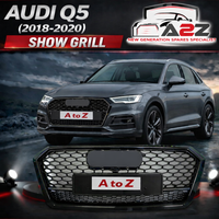 RSQ5 Full Black Honeycomb Show Grill Compatible With Audi Q5 (2018-2020) Tag No.153