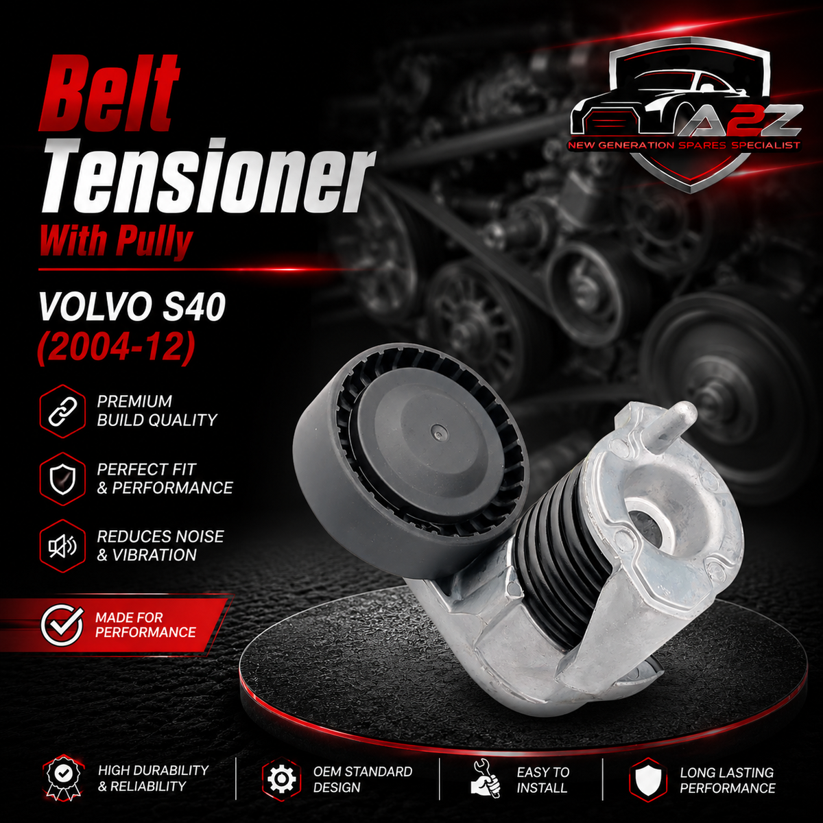 Belt Tensioner Pully 30711320 30650957 30777530 3342138 8692955 Compatible With VOLVO S40