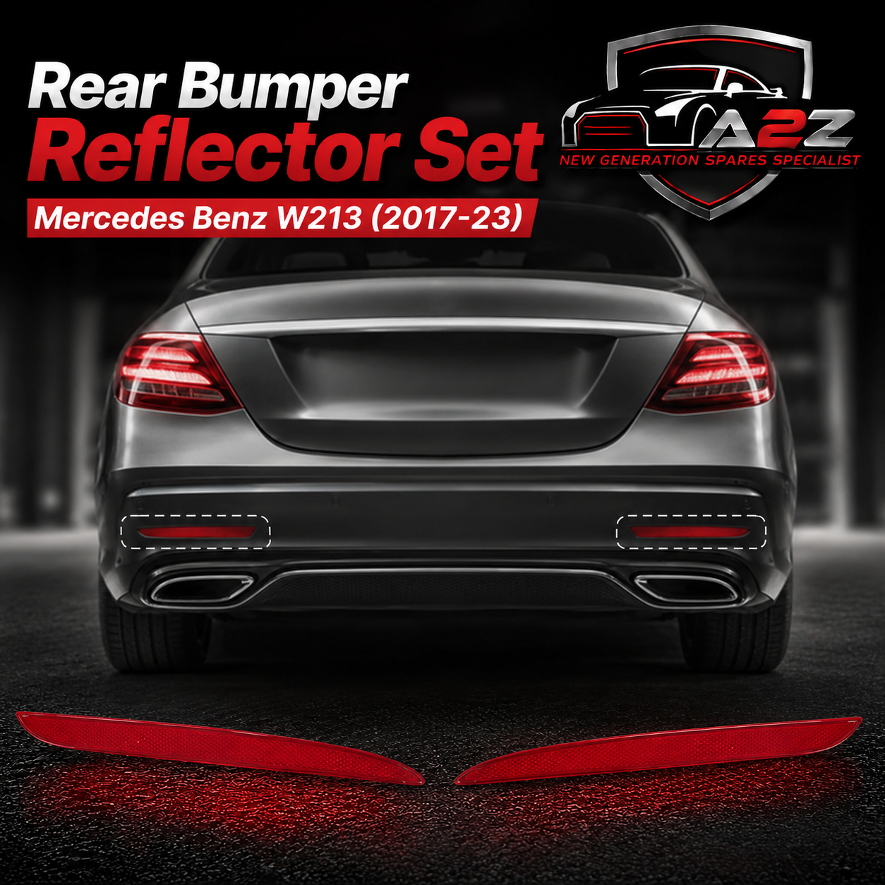 Rear Bumper Reflector Compatible With Mercedes Benz E-CLASS W213  Rear Bumper Reflector Left  2178200174 & Right 2178200274 Tag No.103