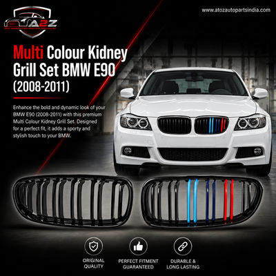Multi Colour Kidney Grill Set (2008-2011) 51137201968 (R.H/L.H)Same Compatible With BMW 3 Series E90 Tag 24