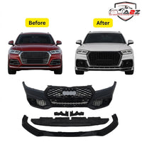 Front Bumper Bumper Kit FBK14 Compatible With Audi Q5 (2016-19) Upgrade Into RSQ5
