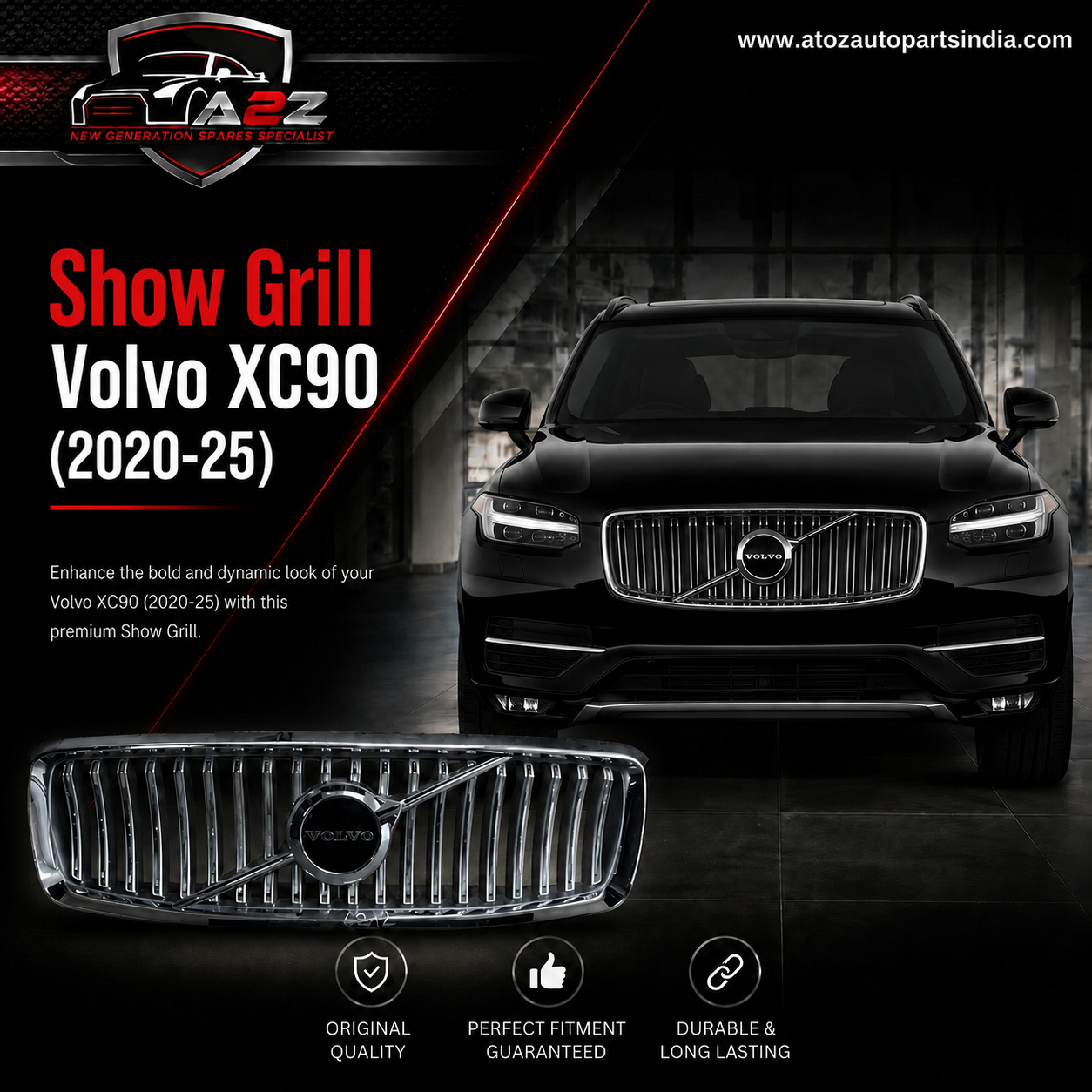 Show Grill 31698385 Compatible With Volvo XC90 (2020-25)