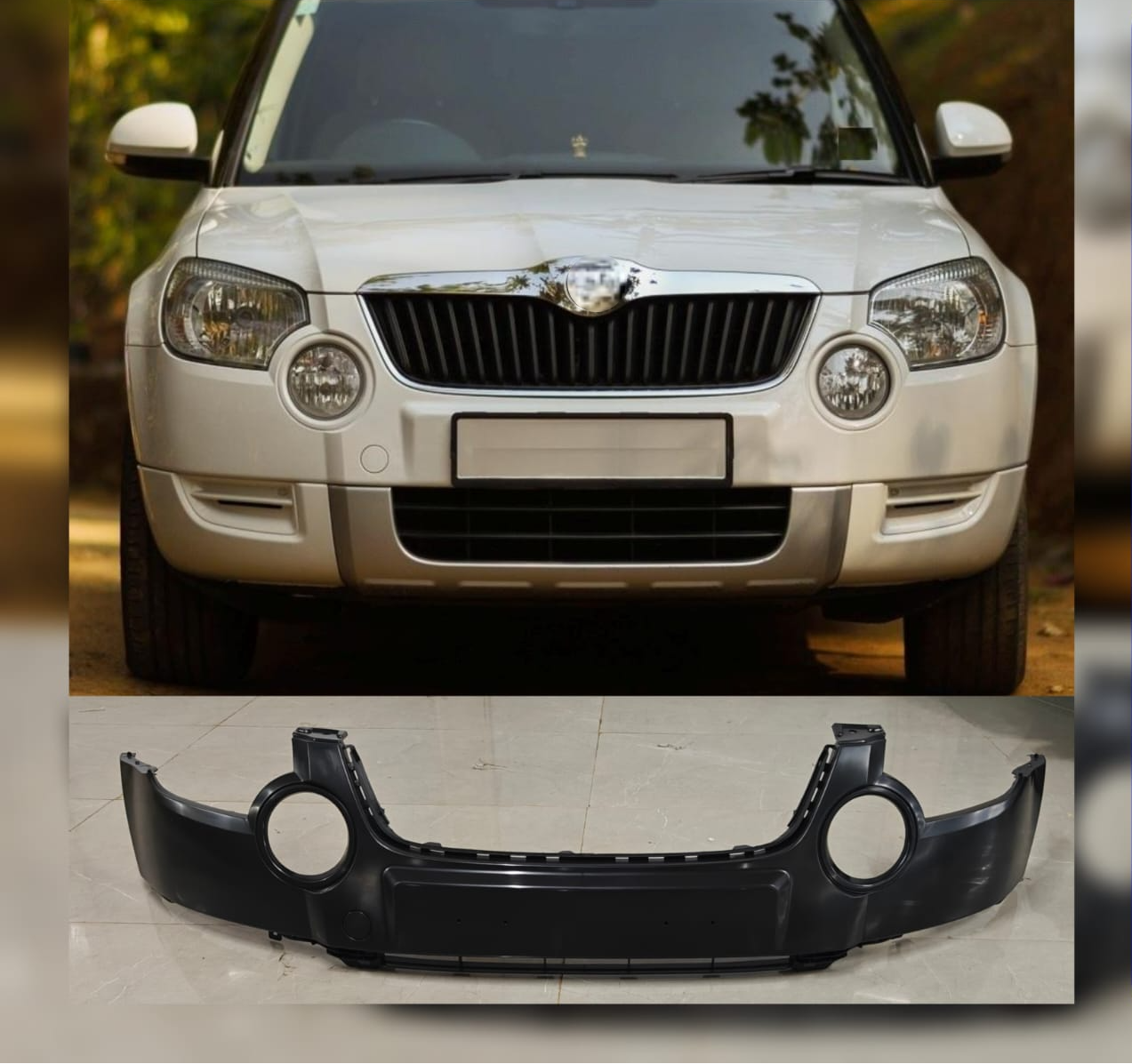 Front Upper Bumper 5L0807221 Compatible With Skoda Yeti (2009-2013) Tag No.1101