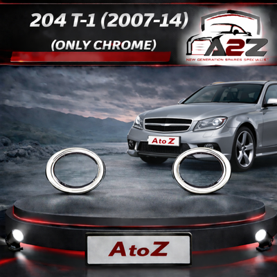 Fog Lamp Chrome Trim Ring Left 2048850574 & Right 2048850674 Compatible With Mercedes Benz C-CLASS W204 (2007-2014) Tag No.254