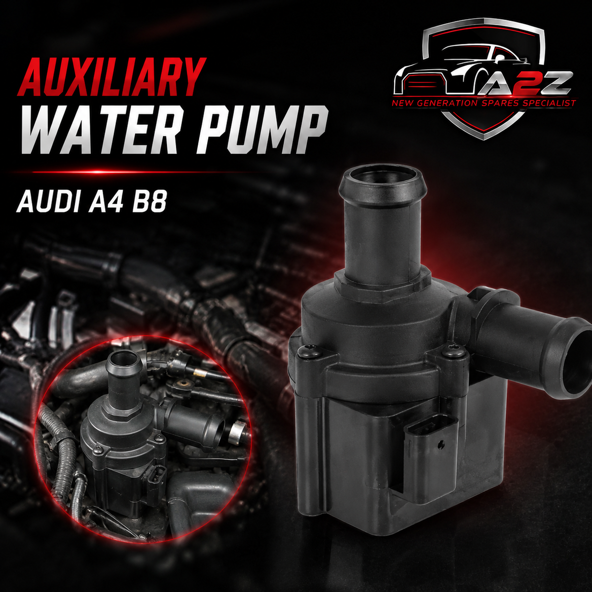 Auxiliary Water Pump 06H965561 Compatible With AUDI A4 B8 (8K2) | A4 / S4 & Q5 (8RB)