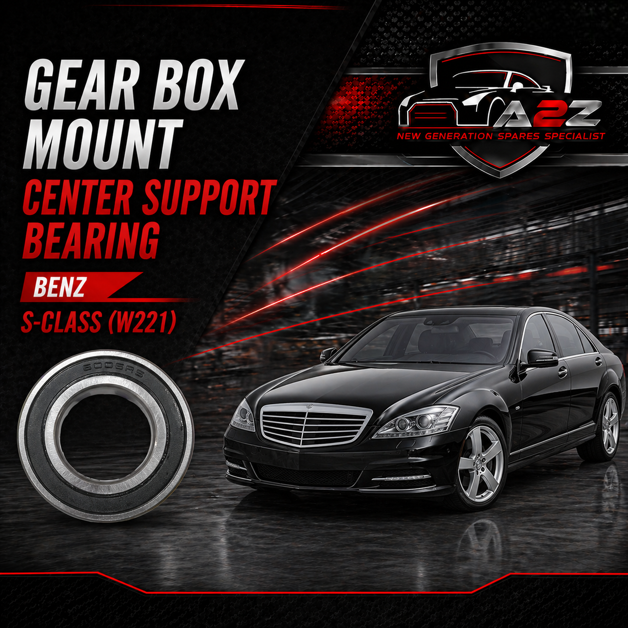 Gear Box Mount Center Support Bearing 2214101881 Compatible With Mercedes Benz S-Class (W221)