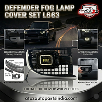 LED Fog Lamp Cover Set Compatible With Land Rover Defender L663 (2020-2024)