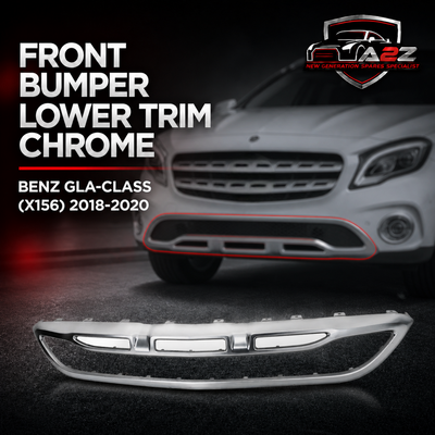 Front Bumper Lower Trim Chrome 1568858200 Compatible With MERCEDES-BENZ GLA-CLASS (X156) 2018-2020 Tag No.214