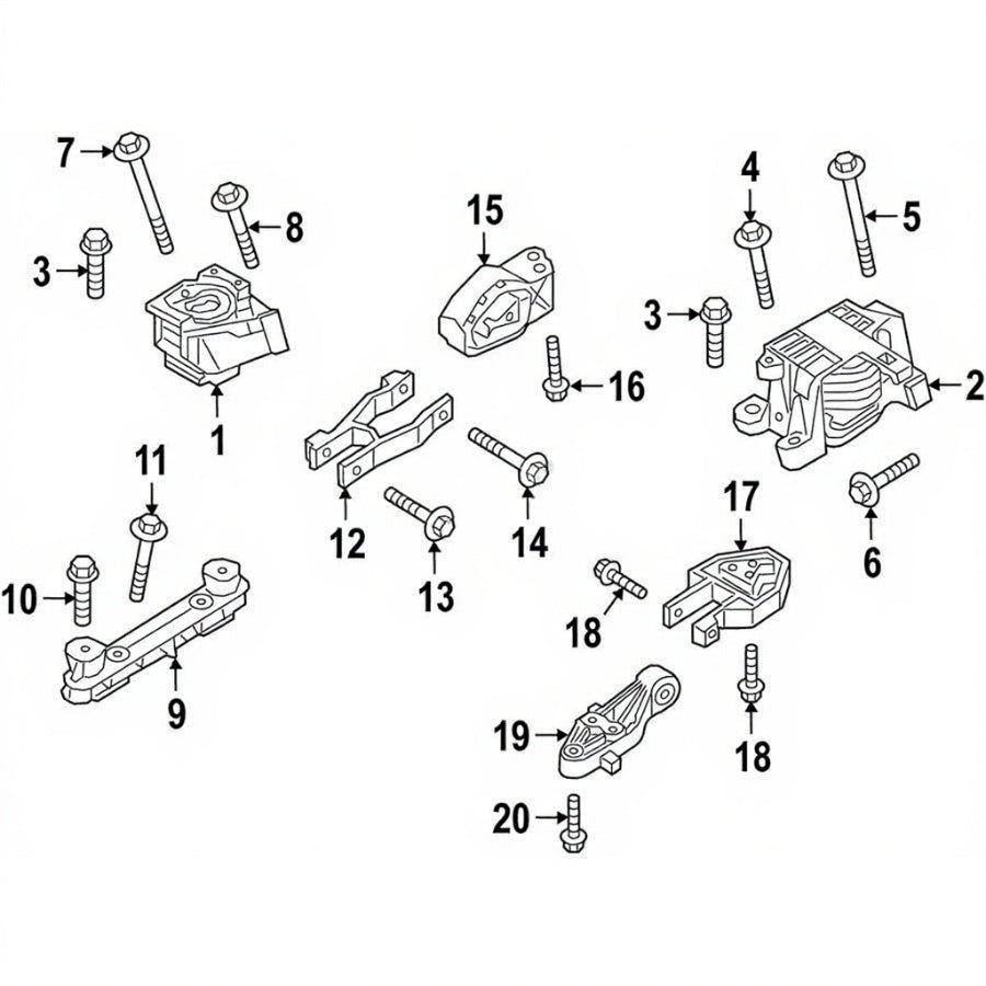 Torque Mount 32222105 Compatible With VOLVO XC40 (536)