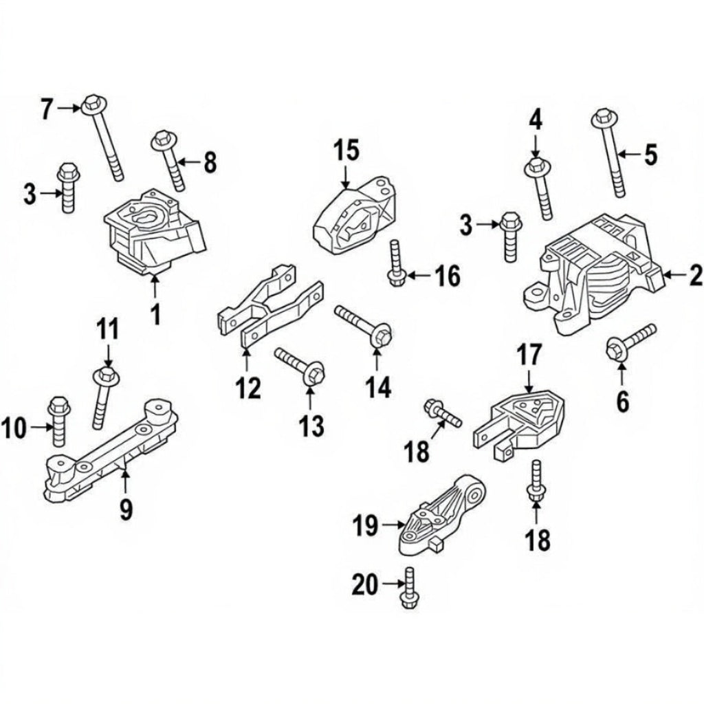 Torque Mount 32222105 Compatible With VOLVO XC40 (536)