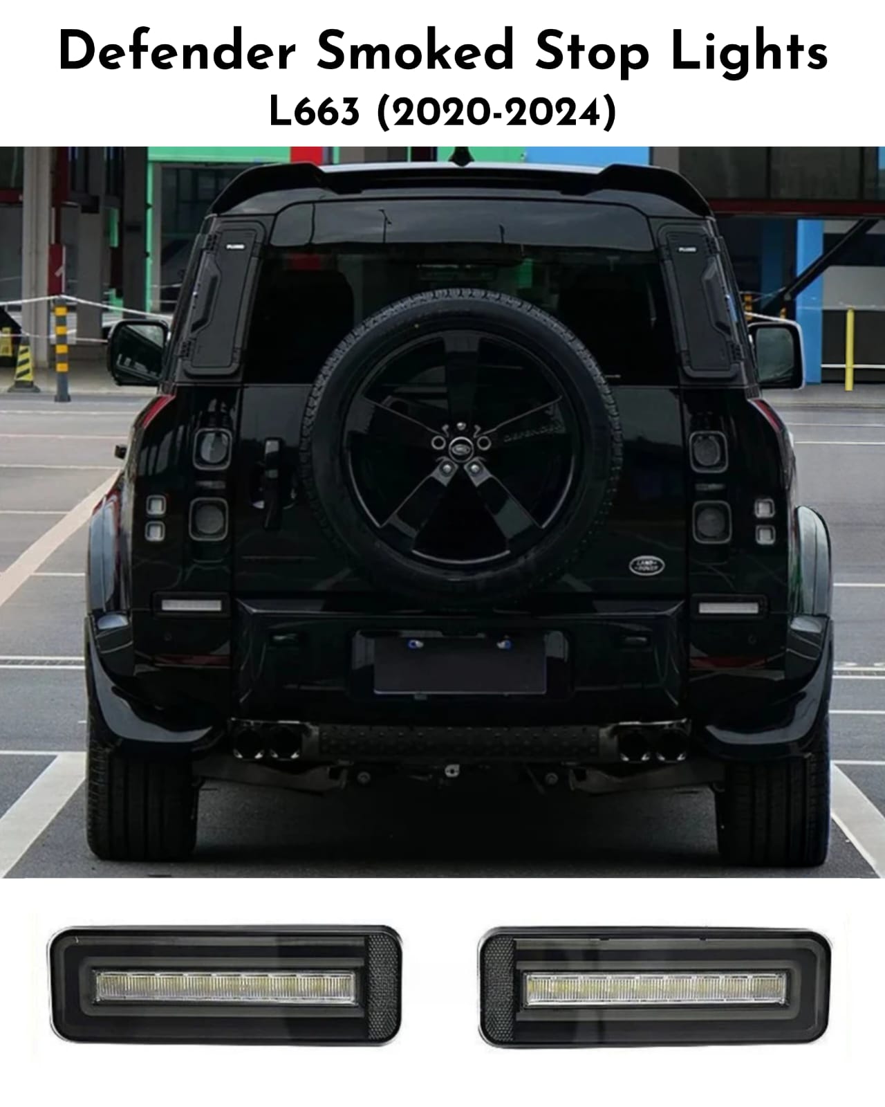 Smoked Stop Light Set Compatible With Land Rover Defender L633 (2020-2024)