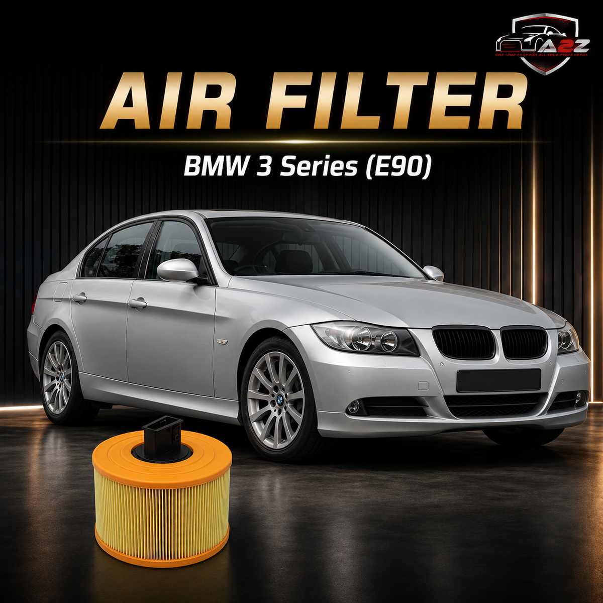 Air Filter  E733L & 13717536006 & LX1035 Compatible With BMW 3 Series (E90) Tag : 176