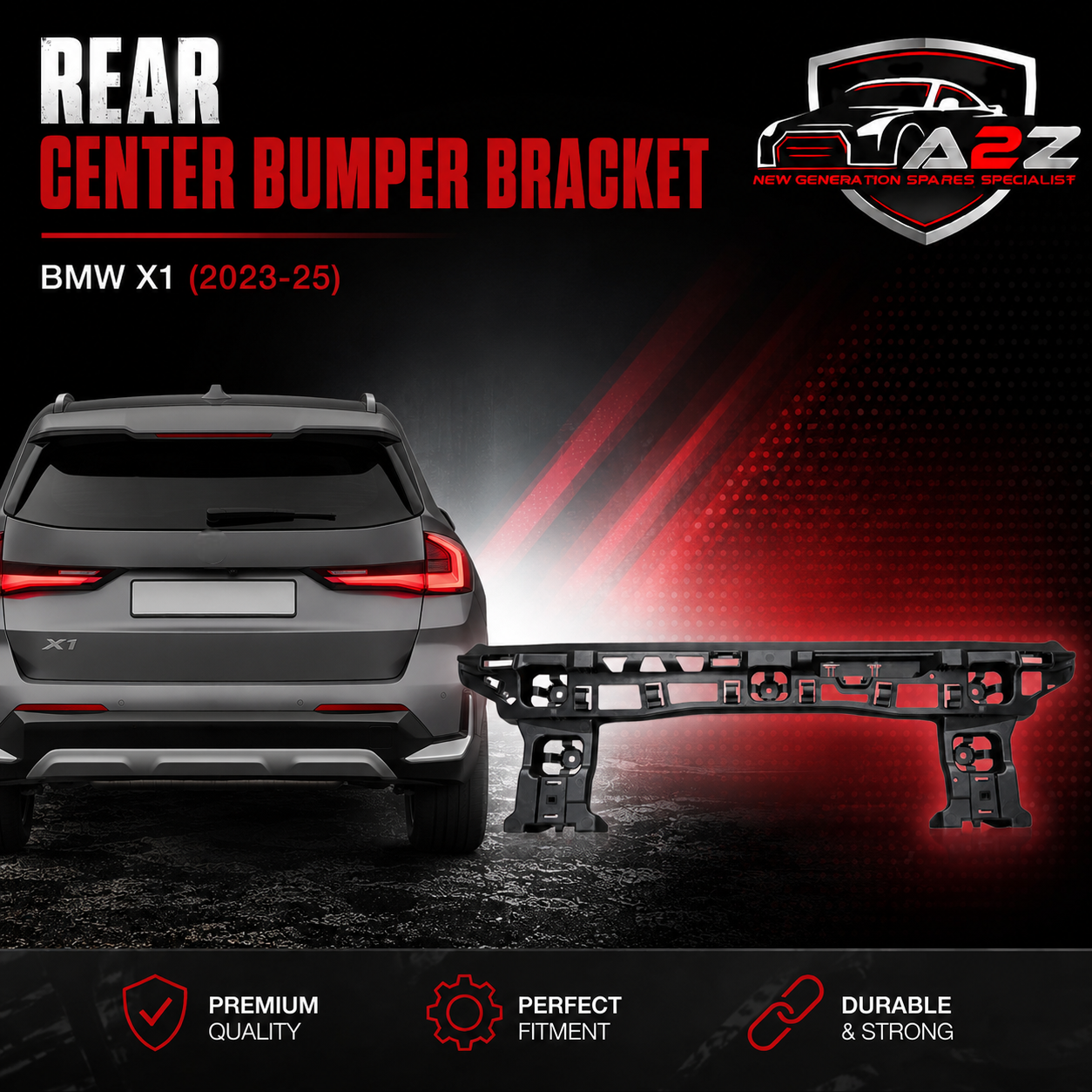 Rear Center Bumper Bracket 51129883537 Compatible With BMW X1 (2023-25)
