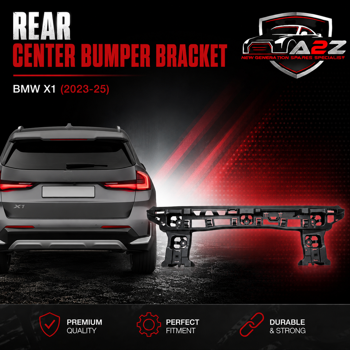 Rear Center Bumper Bracket 51129883537 Compatible With BMW X1 (2023-25)