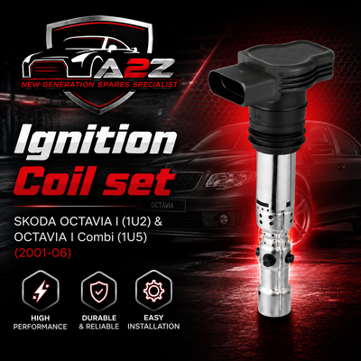 Ignition Coil 06A905115D 06A905115 06A905115C Compatible With SKODA OCTAVIA I (1U2) & OCTAVIA I Combi (1U5) (2001-06)