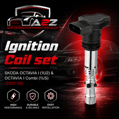 Ignition Coil 06A905115D 06A905115 06A905115C Compatible With SKODA OCTAVIA I (1U2) & OCTAVIA I Combi (1U5) (2001-06)
