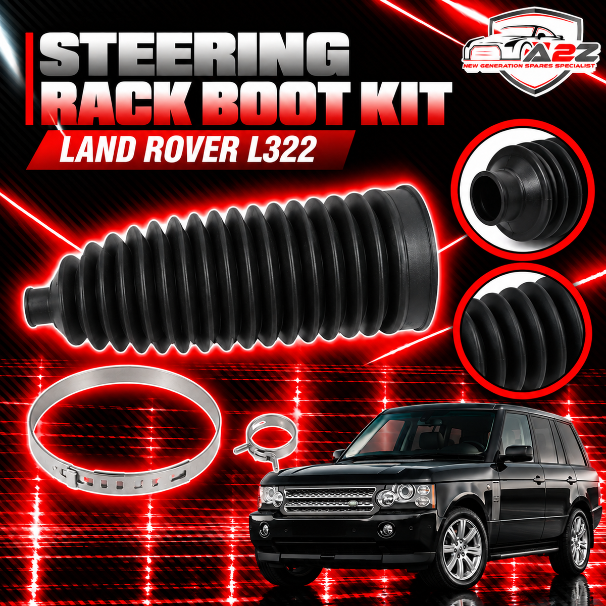Steering Rack Boot Kit QFW000010 Compatible With Land Rover L322