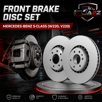 Front Brake Disc Set A2204210812  A2204212512 A220421251264 Compatible With MERCEDES-BENZ S-CLASS (W220, V220)