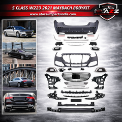 A To Z Compatible With Mercedes Benz S Class W223 (2021-2025) Car Upgrade To Maybach Mhb Bumper Body Kit Front After Lip Diffuser Exhaust Tips Fog Gril Cover Grill CC-8919 (Shipping Cost Not Included In Price)