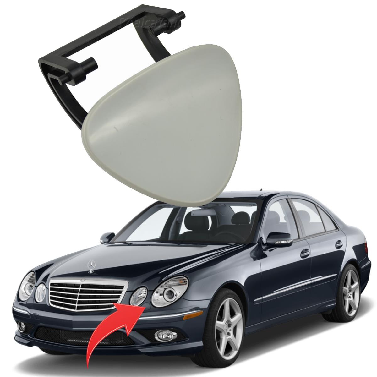 Headlight Washer Cap Set Left 2118800705 & Right 2118800805 Compatible With Mercedes Benz W211
