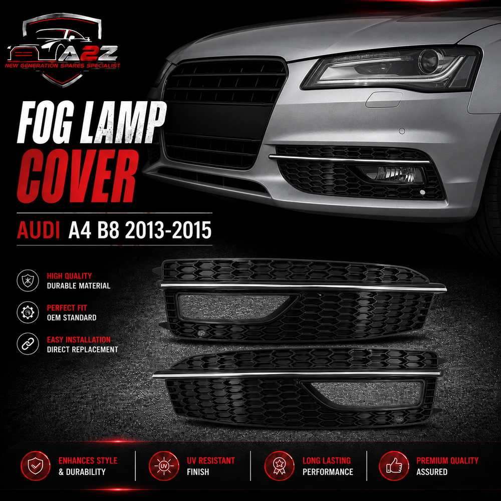 Fog Lamp Cover Compatible With AUDI A4 B8 2013-2015  Fog Lamp Cover Left 8K0807681L & Right 8K0807682M Tag-FC-12