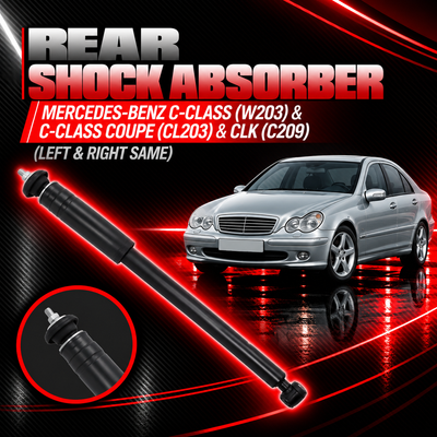 Rear (Left & Right Same) Shock Absorber 2033261700 Compatible With MERCEDES-BENZ C-CLASS (W203) & C-CLASS Coupe (CL203) & CLK (C209) (1PCS)