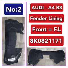 Front Left Fender Liner 8K0821171 8K0821171C 8K0821171E 8K0821171G 8K0821171Q Compatible With AUDI A4 B8 Tag-FEA-02