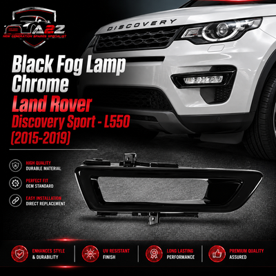 Black Fog Lamp Chrome Right LR061229 & Left LR061234 Compatible With Land Rover Discovery Sport - L550 (2015-2019) Tag No.617