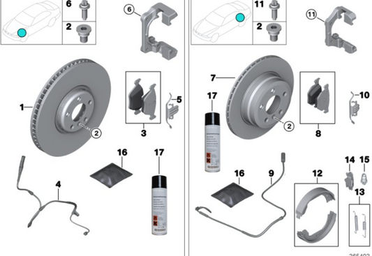 Front Brake Pad Wear Sensor 34356755266 34356778037 6755266 6778037 Compatible With BMW 7 Series E65 E66 E67