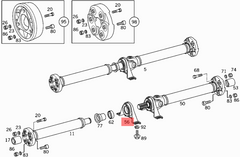 Driveshaft Center Support Housing 2114100081 Compatible With MERCEDES-BENZ E-CLASS W210  W211 &  S-CLASS W220