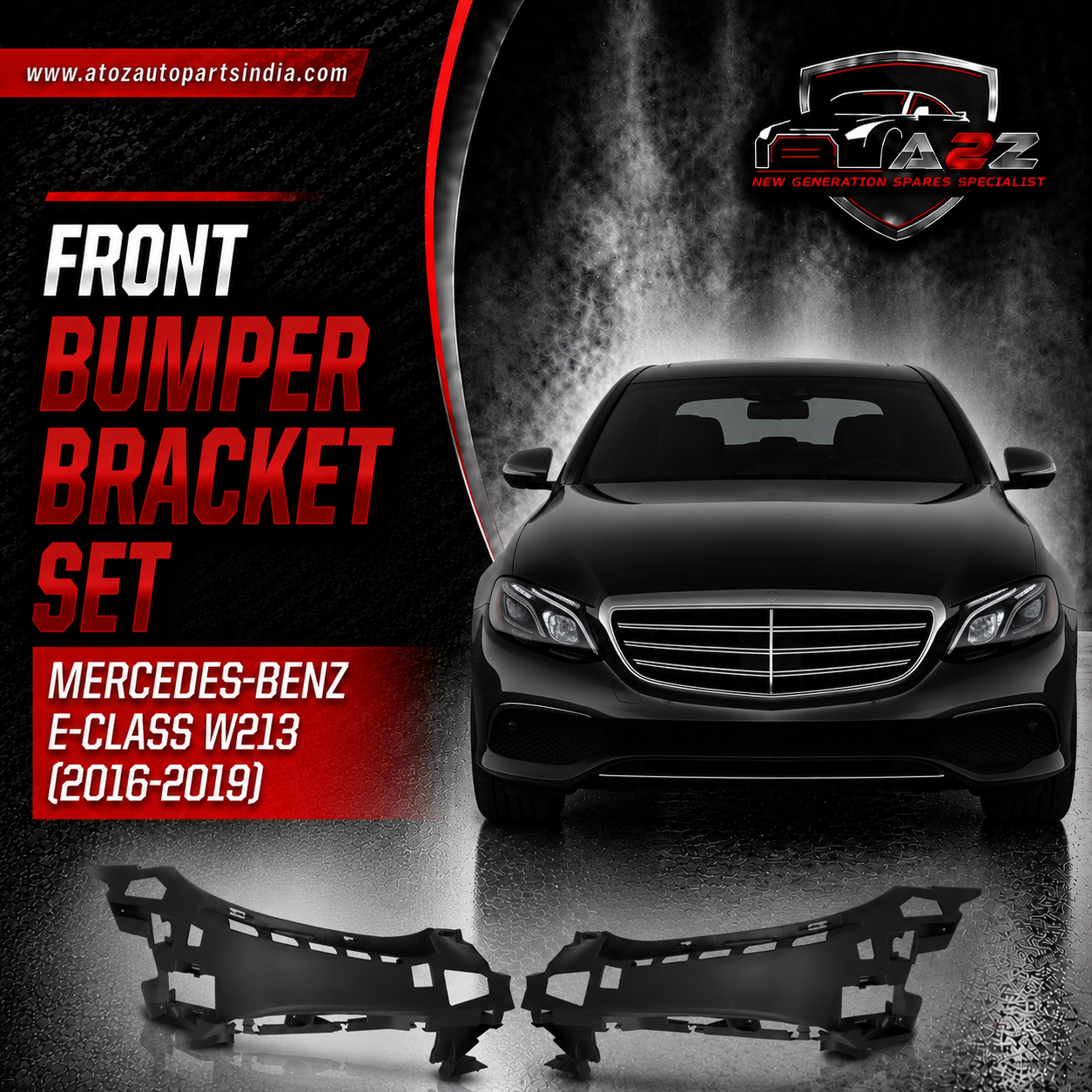 Front Bumper Bracket Left 2138852300 & Right 2138852400 Compatible With Mercedes-Benz E-CLASS W213 (2016-2019) Tag No.867