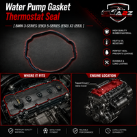 Water Pump Gasket Thermostat Seal 492.150 11517806975 Compatible With BMW 3-SERIES (E90) 5-SERIES (E60) X3 (E83)