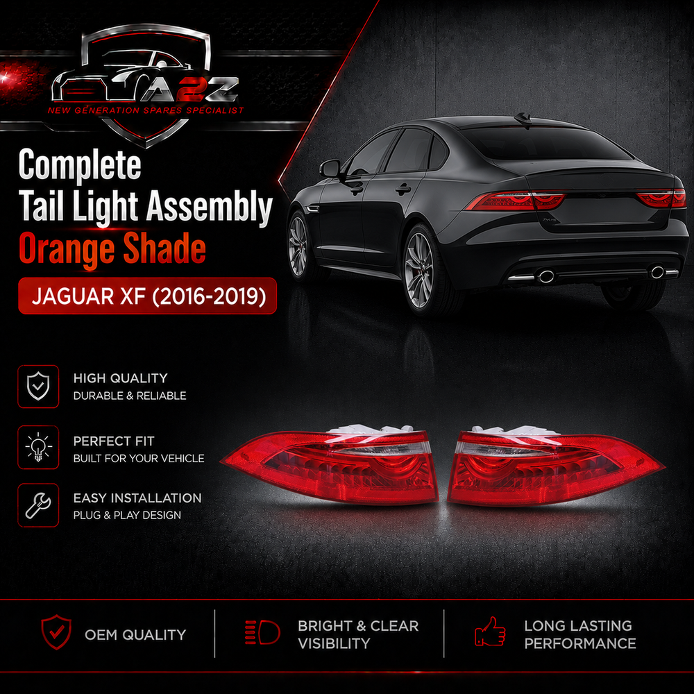 Complete Tail Light Assy Left T2H22639 & Right T2H22637 Compatible With Jaguar XF Orange Shade (2016-2019) Tag No.20